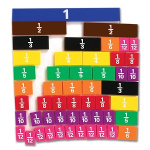 Törtek, 51 darabos oktatójáték, szín: Többszínű, méret: 24x1x27 cm – illusztráció