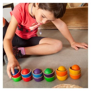 Tálak színes golyókkal, 18 darabos készlet, Grapat, szín: Többszínű, méret: 6x3 cm – illusztráció