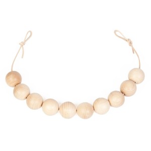 Fűzér 10 natúr golyóval, Grapat, szín: Natur, méret: doboz: 23x6x13 cm – illusztráció