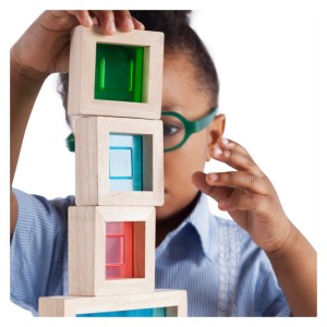 Szívárvány fatömb készlet, 30 darabos, Guidecraft, szín: Többszínű, méret: doboz: 29x11x28 cm – illusztráció