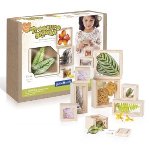 Treasure Blocks Clear, átlátszó akrilüveges fatömb készlet, Guidecraft (G3084)