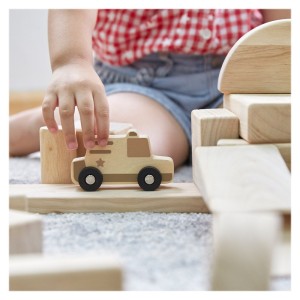 Fából készült, 10 darabos minijármű készlet, Guidecraft, szín: Natur, méret: 21x11x21 cm – illusztráció