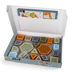 PowerClix Natural Solids, 70 darabos mágneses készlet, szín: Többszínű, méret: 45x7x34 cm – illusztráció