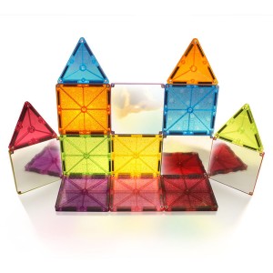 MAGNA-TILES Stardust, mágneses építőjáték, csillám és tükör, szín: Többszínű, méret: doboz: 23x6x19 cm – illusztráció
