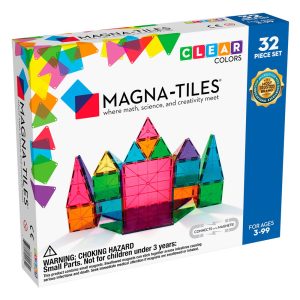 Magna-Tiles Clear, mágneses építőjáték, 32 db (02132-MGT)
