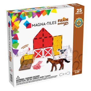 MAGNA-TILES Farm Animals, mágneses építőjáték, szín: Többszínű, méret: doboz: 32x31x6 cm – illusztráció