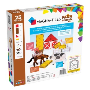 MAGNA-TILES Farm Animals, mágneses építőjáték, szín: Többszínű, méret: doboz: 32x31x6 cm – illusztráció