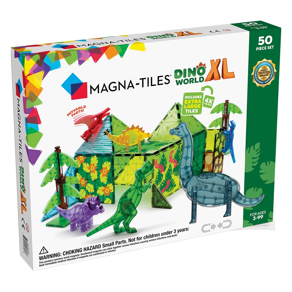 Magna-Tiles Dino World XL, 50 darabos mágneses készlet Magna-Tiles Dino World XL, 50 darabos mágneses készlet (MGT-22850)