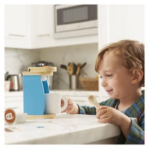 Eszpresszógép fából, kellékekkel, szín: Többszínű, méret: doboz: 35x11x26 cm – illusztráció