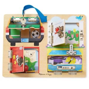 Zárak, készségfejlesztő játék, Melissa & Doug, szín: Többszínű, méret: 30x23x2 cm – illusztráció