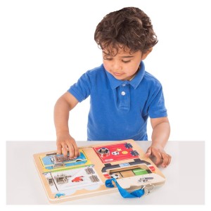 Zárak, készségfejlesztő játék, Melissa & Doug, szín: Többszínű, méret: 30x23x2 cm – illusztráció