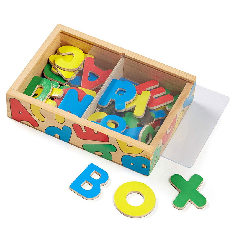 Mágneses betűk fából, 52 darabos készlet, Melissa&Doug Mágneses betűk fából, 52 darabos készlet, Melissa&Doug (MD0448)