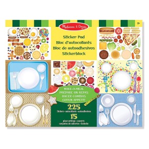 Jó étvágyat! Kreatív készlet 225 matricával, szín: Többszínű, méret: 36x28 cm – illusztráció