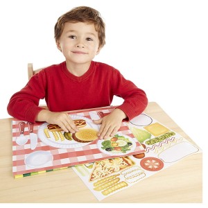 Jó étvágyat! Kreatív készlet 225 matricával, szín: Többszínű, méret: 36x28 cm – illusztráció