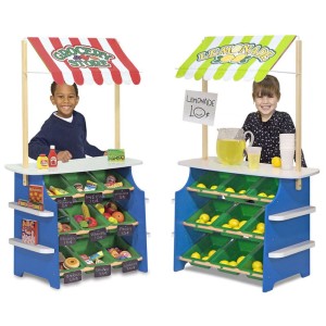 Zöldséges és gyümölcsös állvány, 2 az 1-ben, szín: Többszínű, méret: 127x81x41 cm – illusztráció