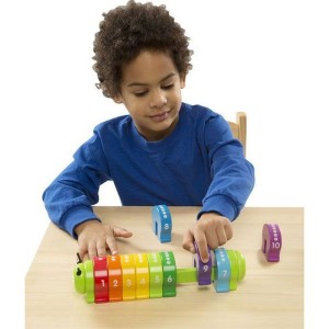 Tanuljunk számolni a színes hernyóval, Melissa & Doug, szín: Többszínű, méret: 27x8x6 cm – illusztráció