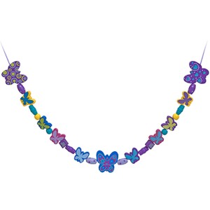 Pillangó alakú gyöngyök fából, Melissa & Doug, szín: Többszínű, méret: doboz: 25x3x18 cm – illusztráció