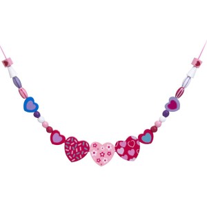 Szív alakú gyöngyök fából, Melissa & Doug, szín: Többszínű, méret: doboz: 25x3x18 cm – illusztráció