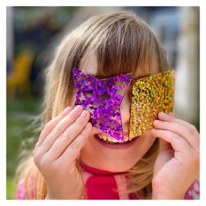 Színes csillogó formák, 21 darabos készlet, Tickit, szín: Többszínű, méret: 12-Jul cm – illusztráció