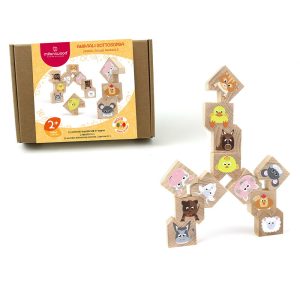 Vicces háziállatok, egyensúlyozó játék fából, Milaniwood (M-MCMW-004)