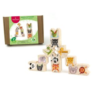 Vicces vadállatok, egyensúlyozó játék fából, Milaniwood (M-MCMW-005)