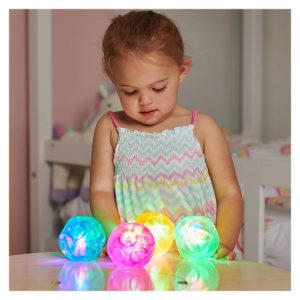 Világitó szenzoros labdák, 4 darabos készlet, TickiT (TIK-72209)