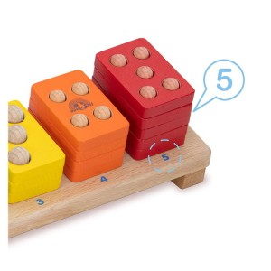 Szortírozó, számoló játék fából, szín: Multicolor, méret: 30x10x10 cm – illusztráció