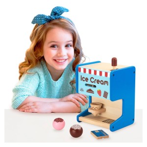 Fagyigép fából kellékekkel, Wonderworld, szín: Multicolor, méret: 27x27x18 cm – illusztráció