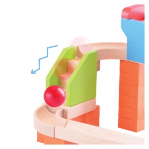 Flipper golyópálya fából, Wonderworld, szín: Multicolor, méret: 36x32x9 cm – illusztráció