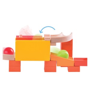 Flipper golyópálya fából, Wonderworld, szín: Multicolor, méret: 36x32x9 cm – illusztráció