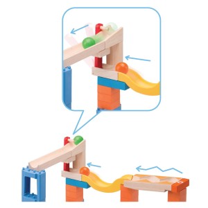 Wonder Bridge golyópálya fából, szín: Multicolor, méret: 40x36x10 cm – illusztráció