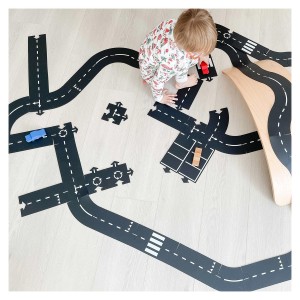 Waytoplay, 40 db-os autópálya szett 2 autóval, szín: Többszínű, méret: 648 cm – illusztráció