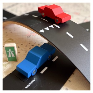 Waytoplay, 40 db-os autópálya szett 2 autóval, szín: Többszínű, méret: 648 cm – illusztráció