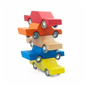 Waytoplay autó fából, kék, szín: feherastru, méret: 10x3x3 cm – illusztráció