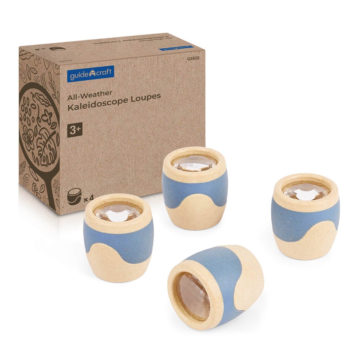 Kaleidoszkóp nagyítók, 4 db-os készlet, szín: Többszínű, méret: 6x6x6 cm – illusztráció