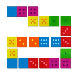 Klasszikus dominó játék, Dodo Toys, szín: Többszínű, méret: 23x12x4 cm – illusztráció