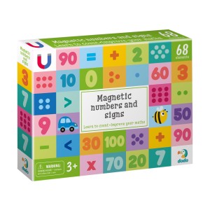 Számok és jelek, mágneses készlet, szín: Többszínű, méret: 24x18x4 cm – illusztráció