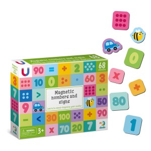 Számok és jelek, mágneses készlet, szín: Többszínű, méret: 24x18x4 cm – illusztráció