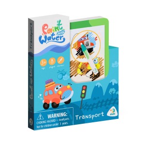 Rajzolás vízzel, Szállítóeszközök, szín: Többszínű, méret: 16x12 cm – illusztráció