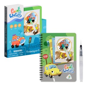 Rajzolás vízzel, Szállítóeszközök, szín: Többszínű, méret: 16x12 cm – illusztráció