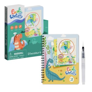 Rajzolás vízzel, Dinoszauruszok, szín: Többszínű, méret: 16x12 cm – illusztráció