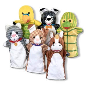 Bábjátékok, háziállatok, 6 darabos készlet, szín: Többszínű, méret: 25x17 cm – illusztráció