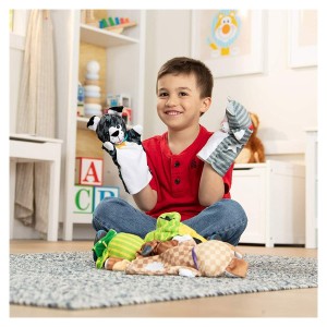 Bábjátékok, háziállatok, 6 darabos készlet, szín: Többszínű, méret: 25x17 cm – illusztráció