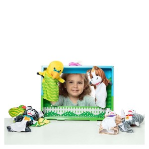 Bábjátékok, háziállatok, 6 darabos készlet, szín: Többszínű, méret: 25x17 cm – illusztráció