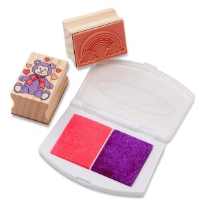 Bélyegző és színes ceruzakészlet, Barátság, szín: Többszínű, méret: 22x21x4 cm – illusztráció