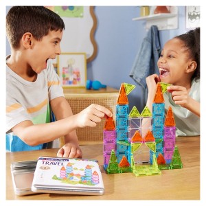 MAGNA-TILES mikroMAGS Deluxe utazókészlet, 55 db, szín: Többszínű – illusztráció