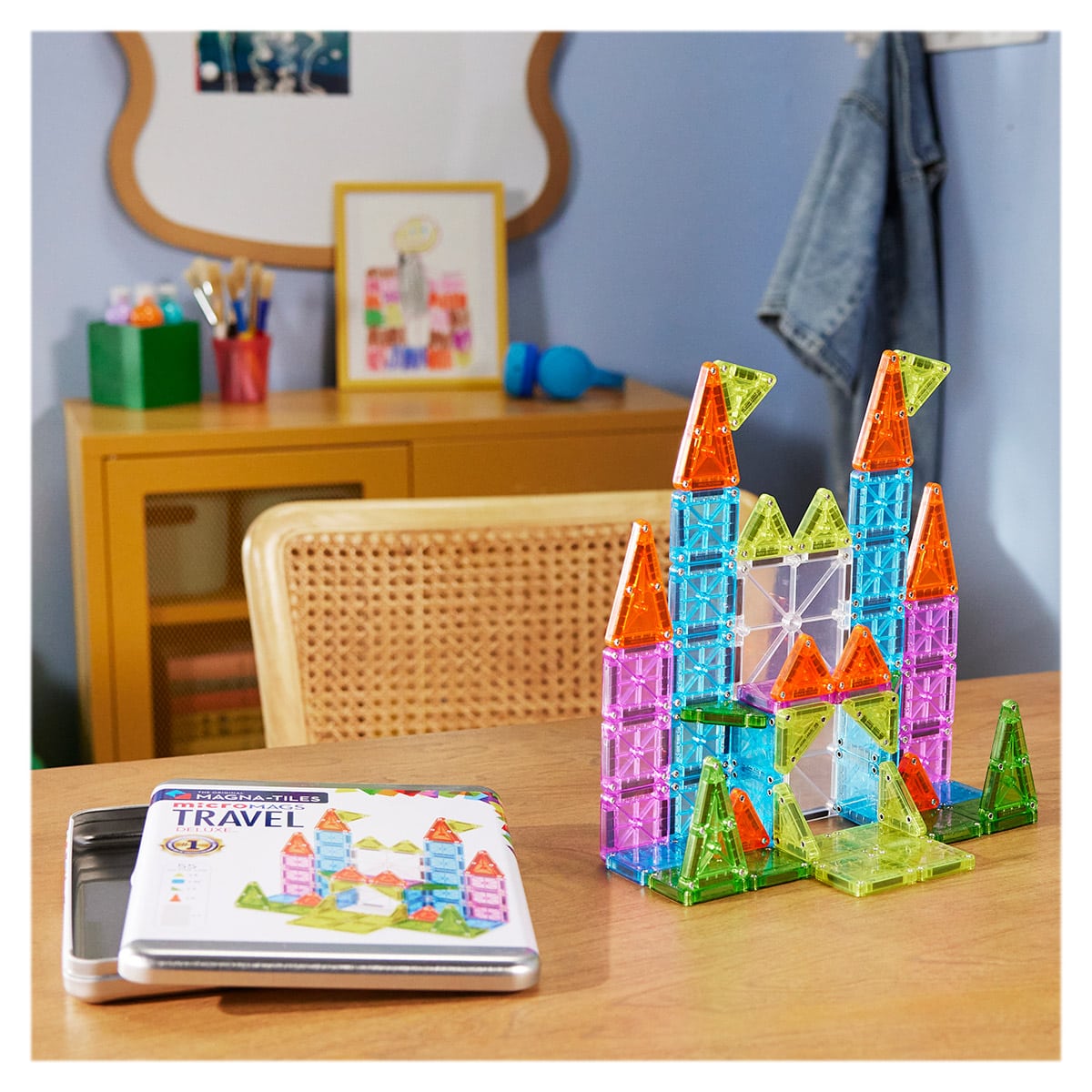 MAGNA-TILES mikroMAGS Deluxe utazókészlet, 55 db MAGNA-TILES mikroMAGS Deluxe utazókészlet, 55 db, szín: Többszínű – illusztráció
