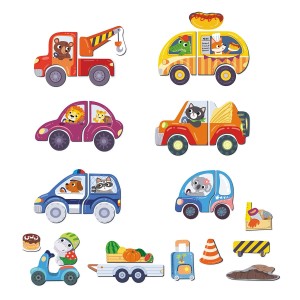 Autós kirándulás, mágneses játék, 36 darabos (DDO-200244)