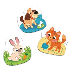 Baba puzzle, Háziállatok, szín: Többszínű – illusztráció