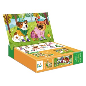 Kutyusos öltöztetős játék, mágneses készlet, szín: Többszínű, méret: 23x20 cm – illusztráció